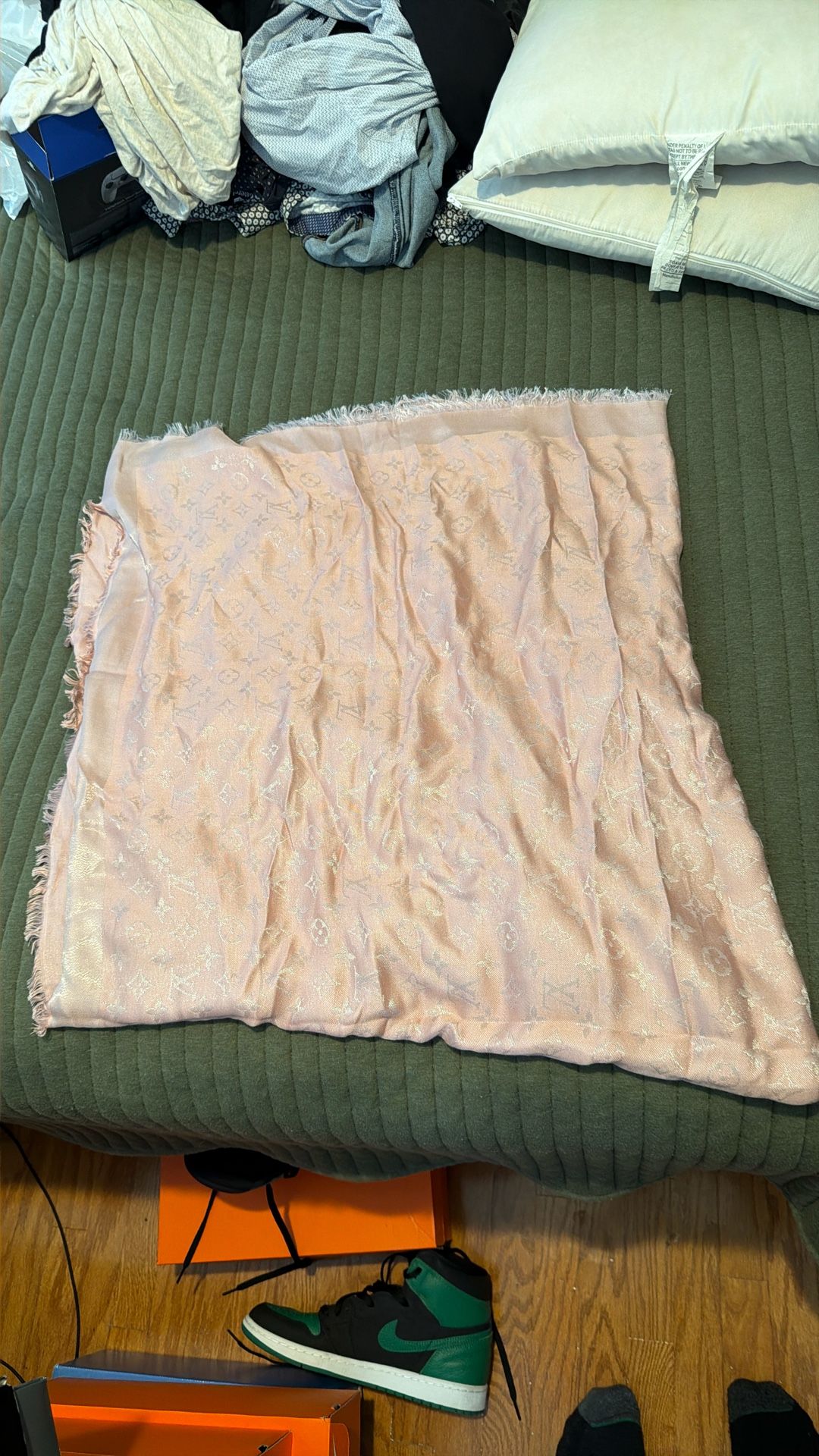 Pink Louis Vuitton Shawl/ Scarf