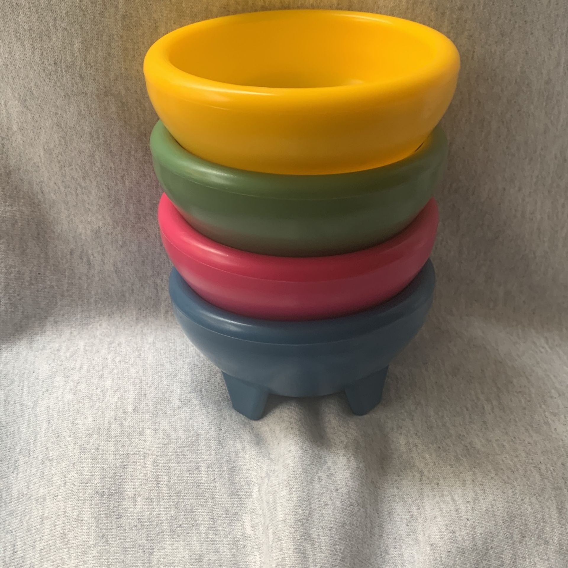 Set Of 4 Salsa Chip Snack Bowls