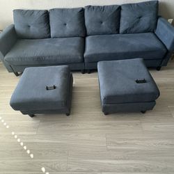 Blue green Couch