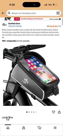 Bolsa impermeable para cuadro de bicicleta SunHalo Gear, bolsa frontal para manillar de bicicleta, bolsa para teléfono de bicicleta de montaña, bolsa