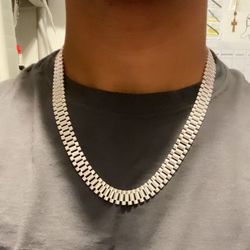 925 Silver Rolex Band Style Chain 
