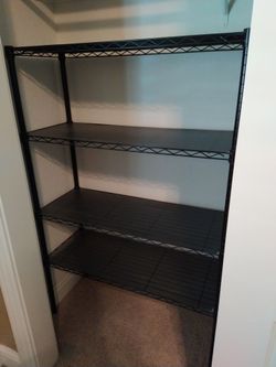 Heavy Duty Wire Shelves with Liners and Casters Excellent Condition