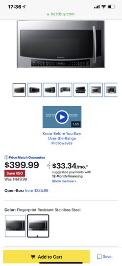 Microwave over range