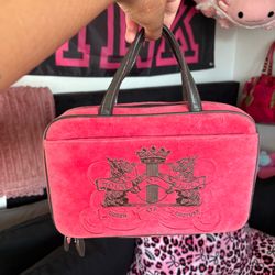 red vintage juicy couture travel case