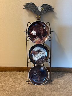 American Eagle 3 Plate wall Decor