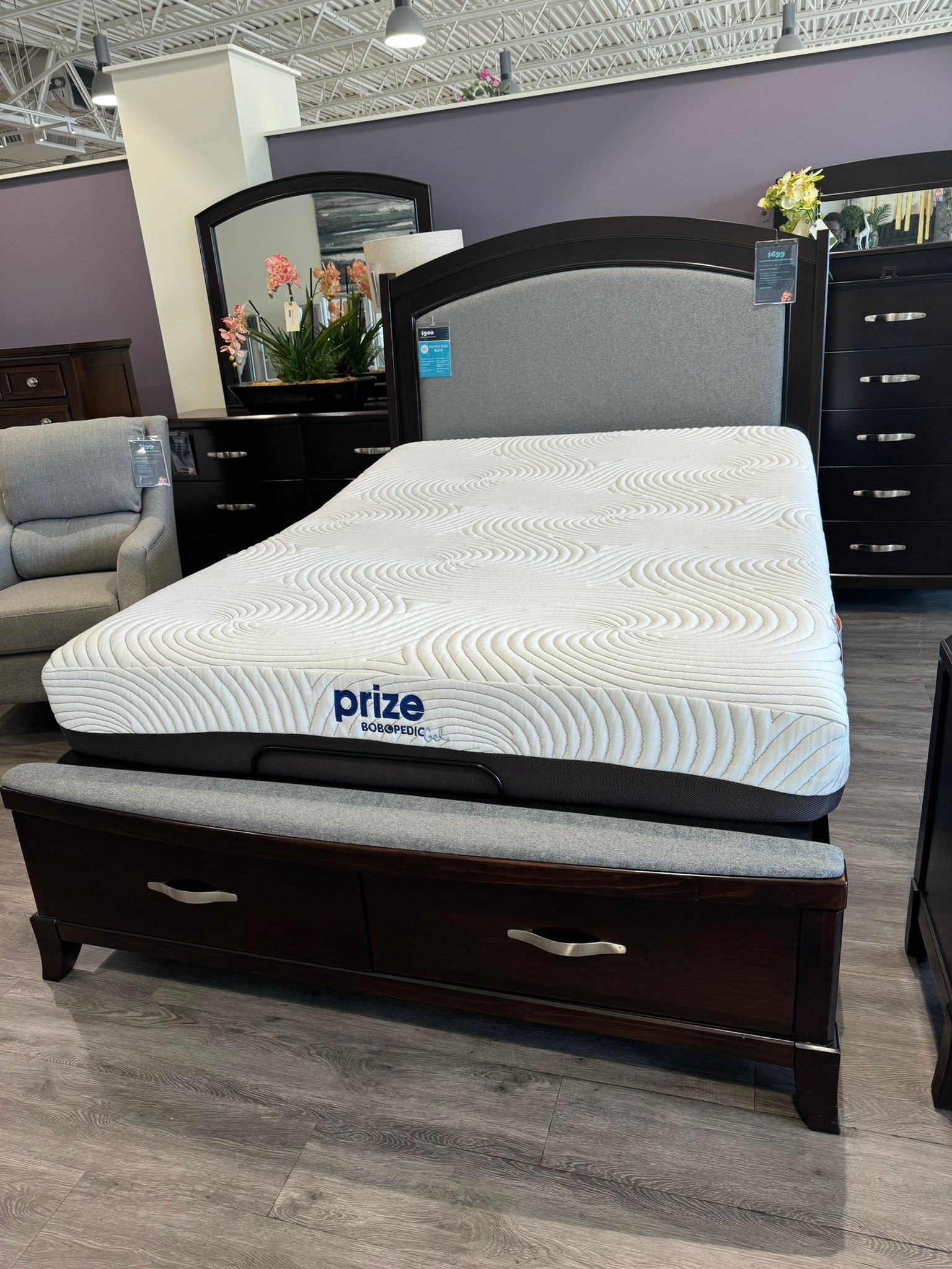 Complete Bedroom Set – Queen Bed, Mattress, Dresser w/ Mirror, and Nightstand – $1700