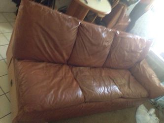 Real leather couch