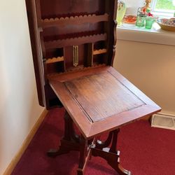 Antique Victorian Eastlake - Parlor Table/Secretary Desk