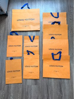 9x authentic Louis Vuitton  shopping bags