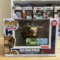 OFFICIAL ECCC STICKER 8000 PCS LE Brass Dragon Wyrmling Funko Pop #1201 Dungeons