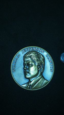 Bronze president clinton collectable coin