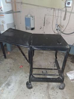 Heavy Duty Metal Rolling Work Tables Set of 2