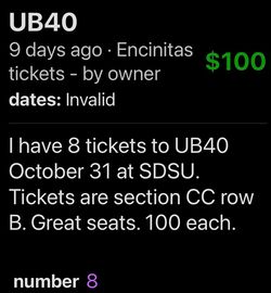 UB40 Tickets