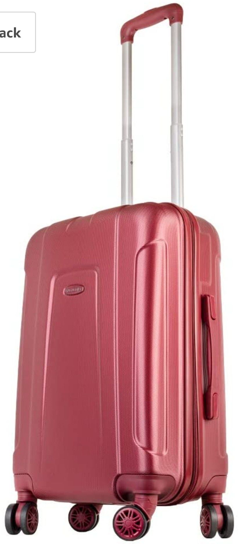 NEW - Bagaggio Saint Tropez 20'' Carry On - Lightweight Hardshell Spinner Luggage (Red)