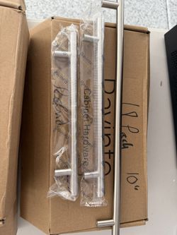 Ravinte 44 Kitchen Bath Cabinet Handles 10” 9” 15 Inches New Open Box. Brushed Nickel