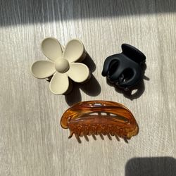 3-Piece Aesthetic Hair Claw Clip Set