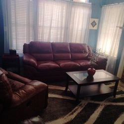 Beautiful leather Red Sofa