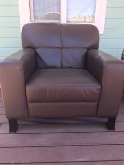 Leather Sofa Chair and Love Seat
