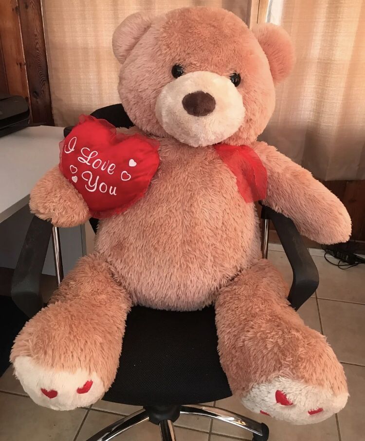 Giant teddy bear plush stuffed animal valentines