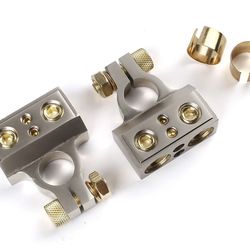 4/2/1 x Car Battery Terminal Clamp Post 1/0 2 4 8 GA AWG Gauge Positive Negative