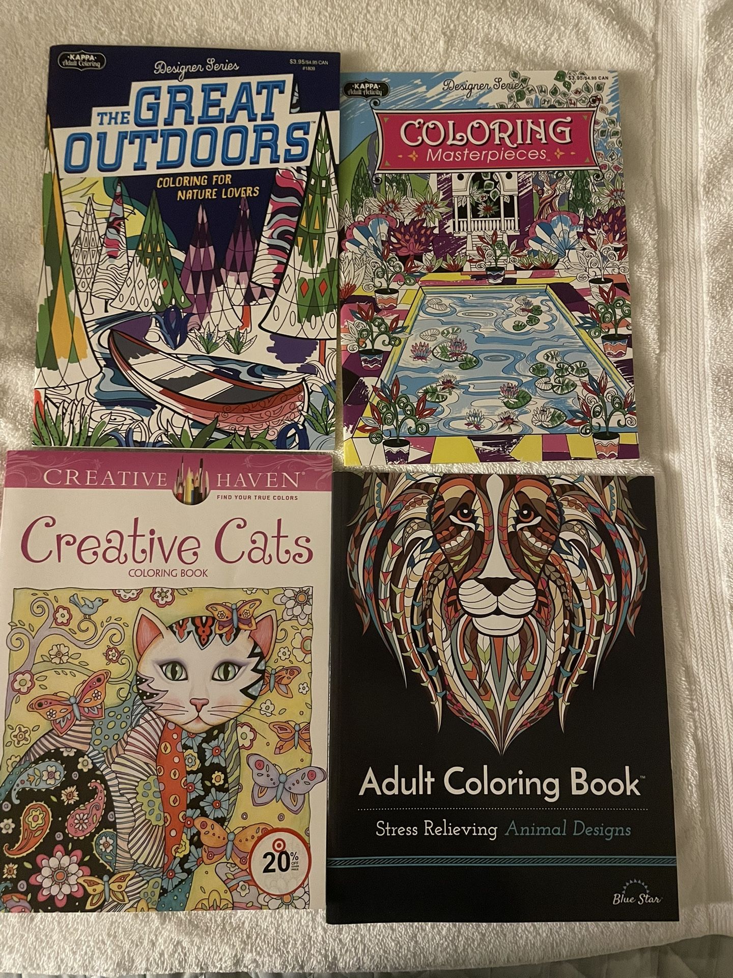 4 Adult Coloring Books