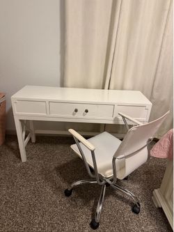 Vanity desk with chair & desk