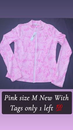 Pink Animal Print Full-Zip Athletic Jacket – Size M