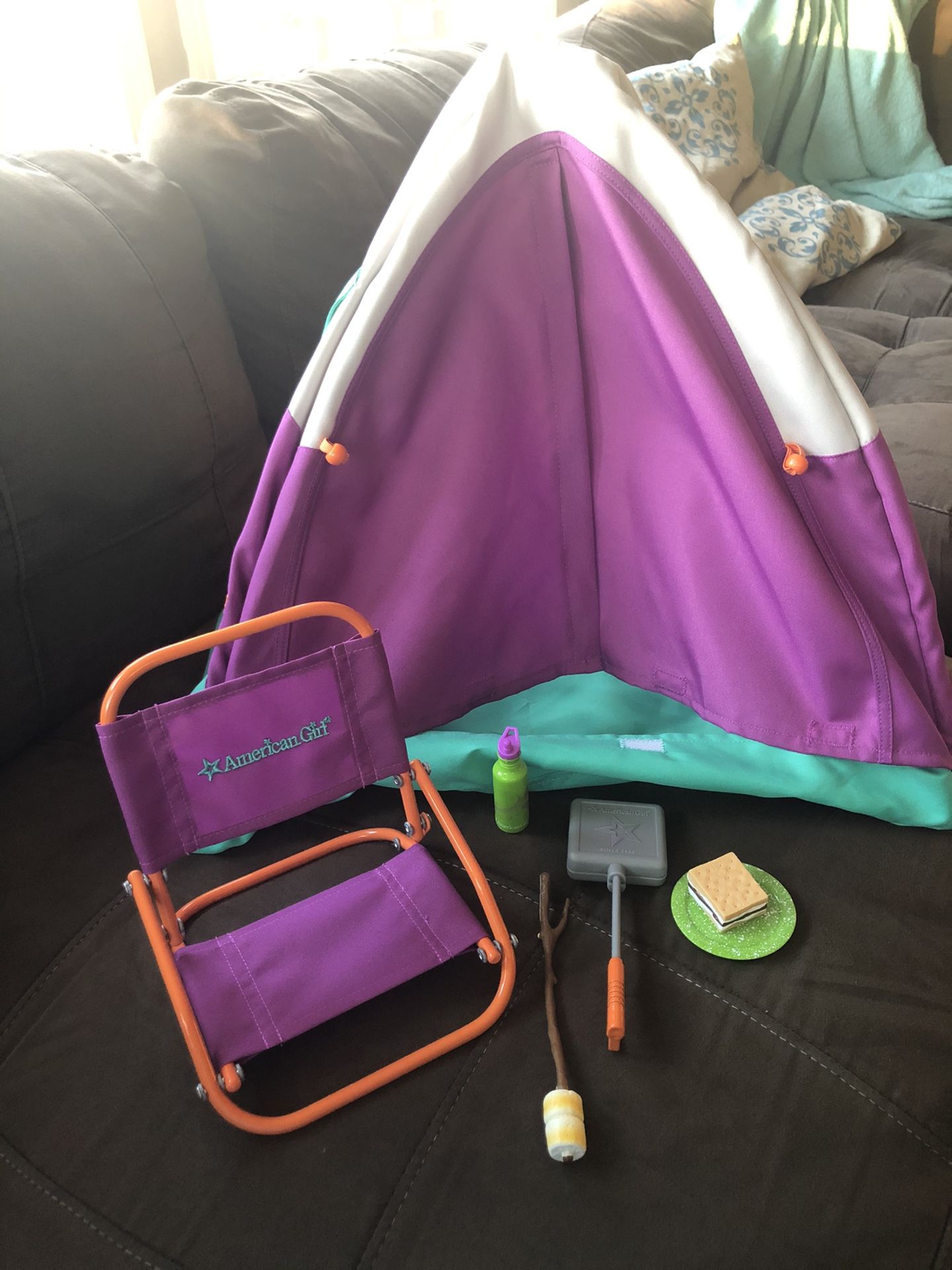 American girl doll camping set