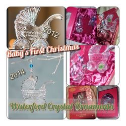 BNIB * Waterford Crystal Baby's 1st  Xmas Ornaments Decoration 