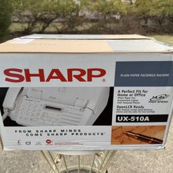 Sharp UX-510A Plain Paper Fax Machine - NOS - Original Box - Never Opened