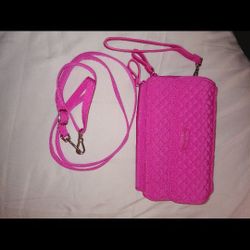 Barbie Pink Vera Bradley Crossbody/Wristlet Wallet ! Lightly Used!