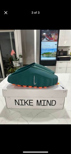 Green Nike Mind Slides