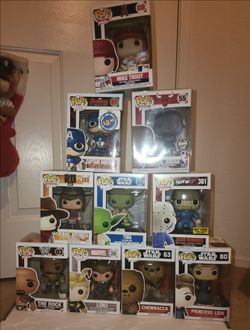 Funko pops and mcfarlane figures