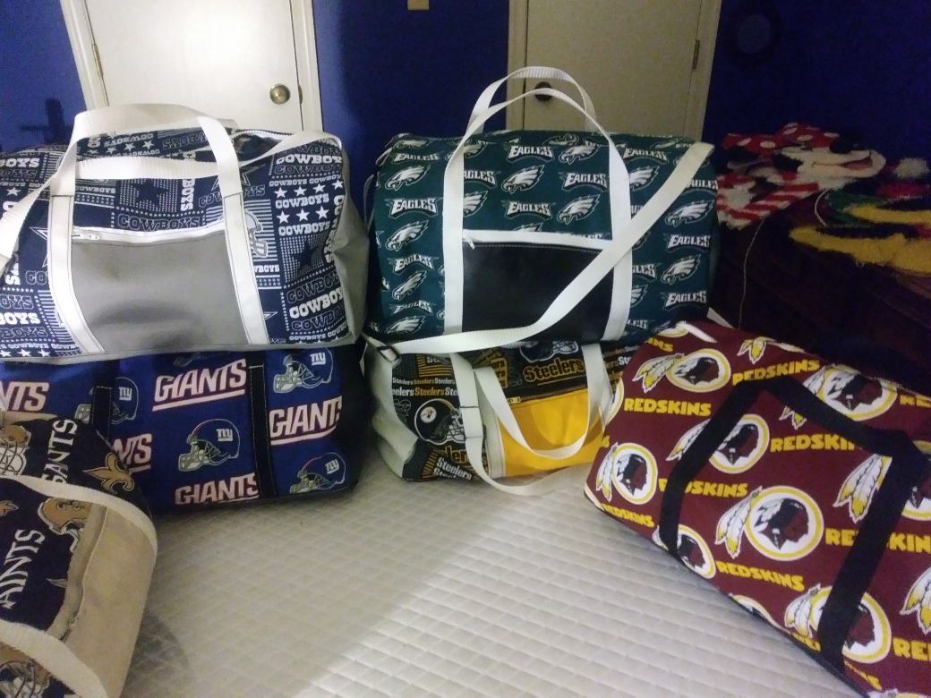 NFL duffle bags(hand made)
