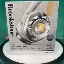 Brookstone Acoustic Pro Wireless Metered Headphones
