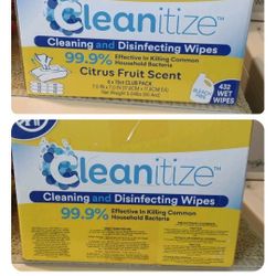 Cleanitize Sanitizing Wipes case of 432