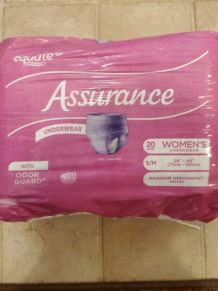 Equate Assurance Small/Medium Pull Up Daily Women's Underwear Lavender Color