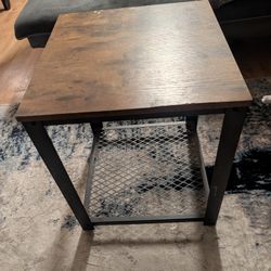 End Table/Small Coffee Table. Wood & Metal Square