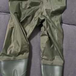 Ouzong Chest Waders For Children 4/5T Army Green 