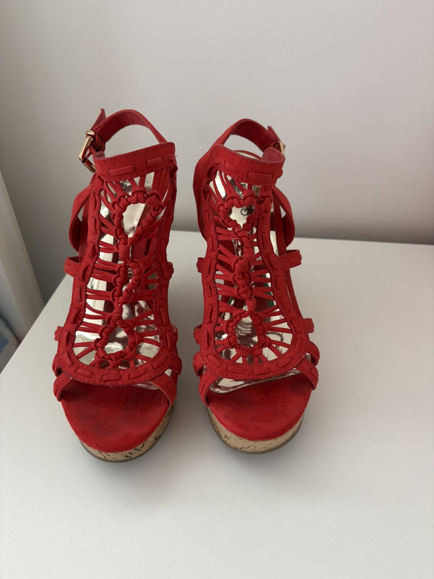 Fire Red Shoes, $5