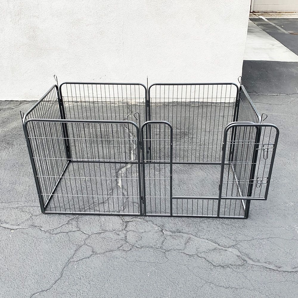 $85 (New) Heavy duty 32” tall x 32” wide x 6-panel pet playpen dog crate kennel exercise cage fence 