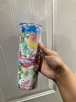 Water Color Floral Tumbler