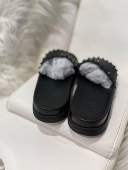 Christian Louboutin Red Slide Sandals