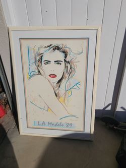 Dennis Makai L.A. Models '89 Framed Fashion Illustration Print
