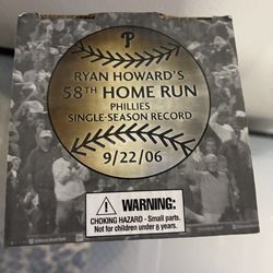 Ryan Howard Bobble Head 50th Home Run