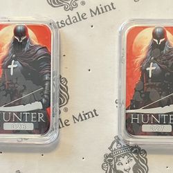 1 Oz Silver HUNTER Scottsdale Mint  .999 Silver Bar RARE