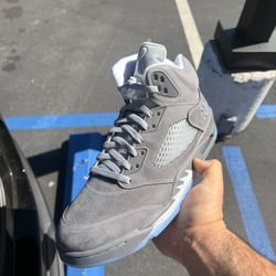 Air Jordan Retro 5 WOLF GREY SIZE 12 in Hand 