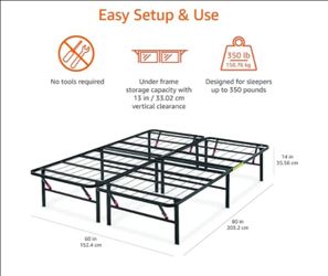 Bed frame - Queen size 14 inch high