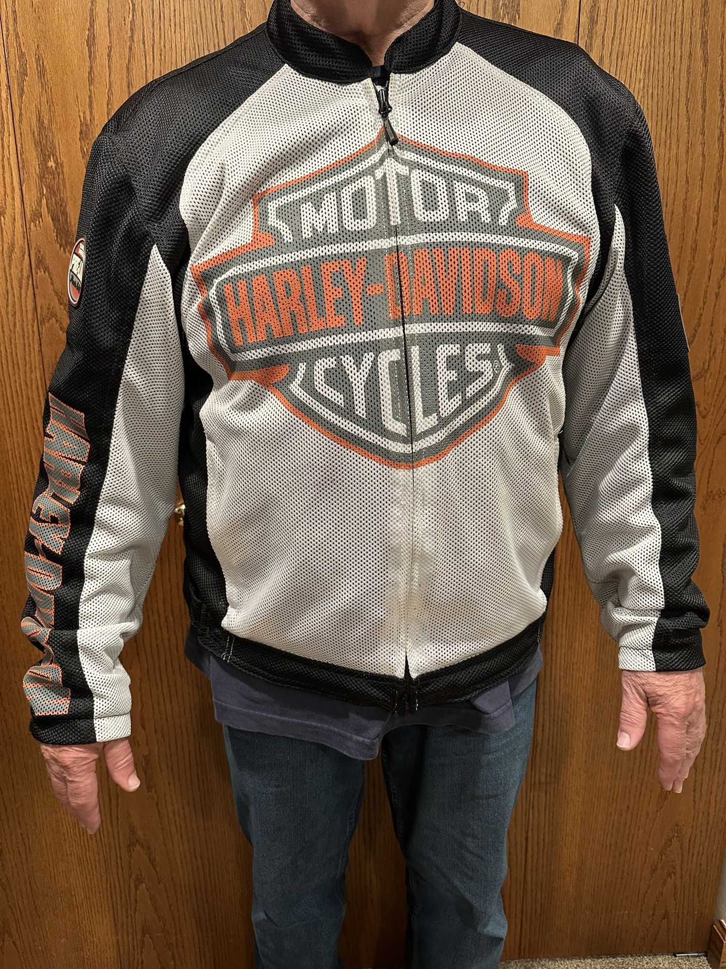 Harley Davidson Men’s White Mesh Riding Jacket