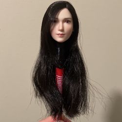 1/6 Scale Blue Shoes and female Head (long Hair)